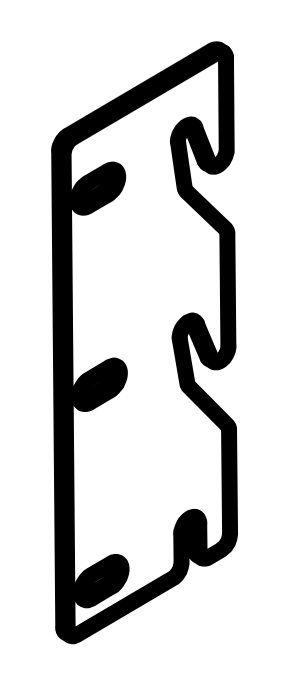 M - Flat Hooked Bracket