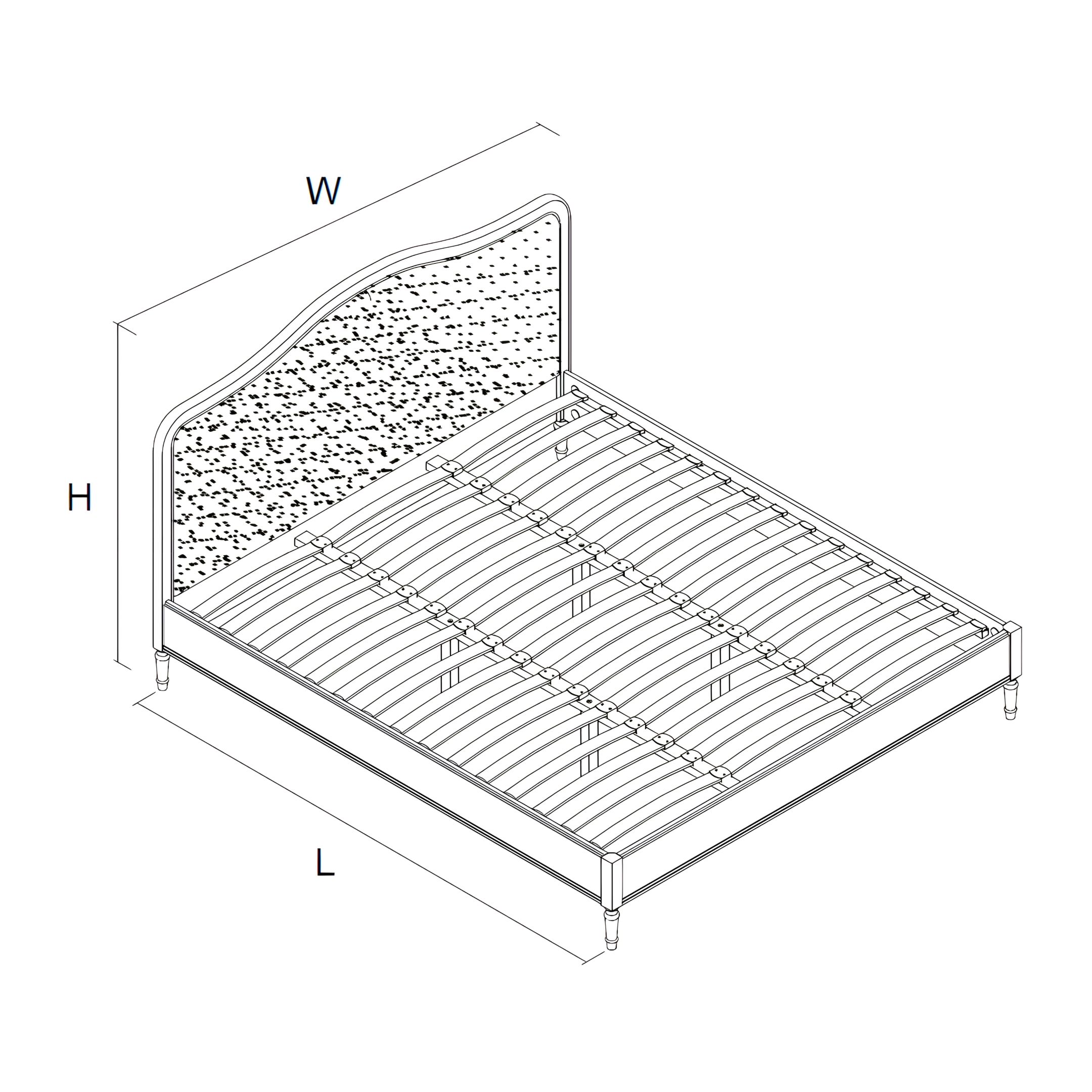 Lille Oak Upholstered Bed Frame