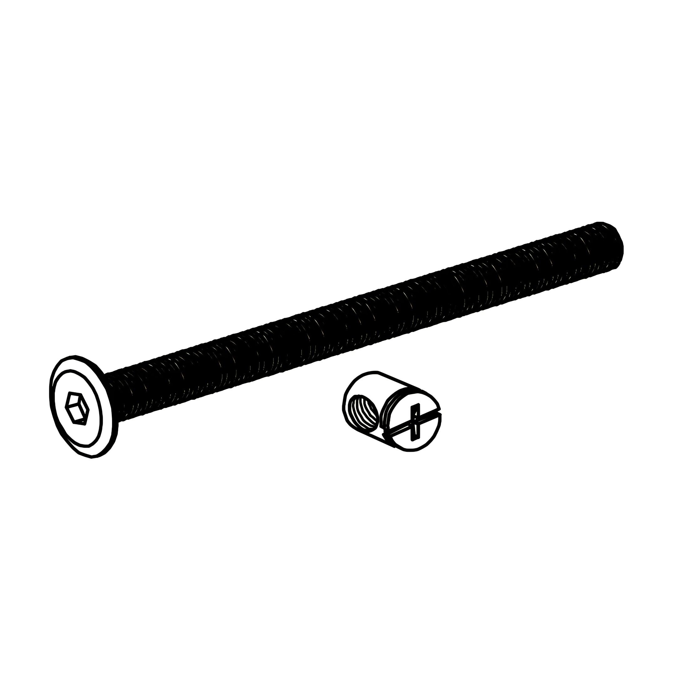 A - M6x90mm c/w Barrel Nut