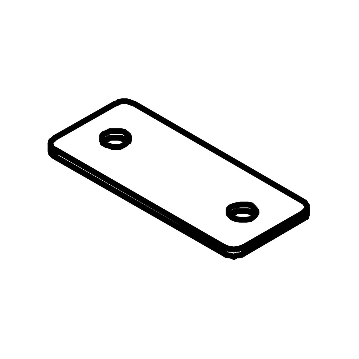 X - Metal Plate for Fabric Hand Strap