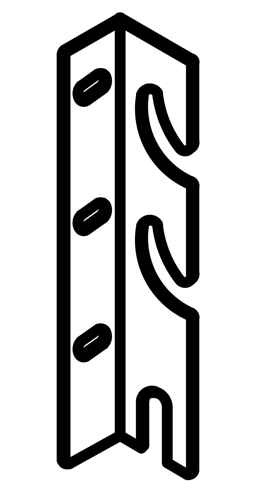H - Hooked Corner Bracket - Right