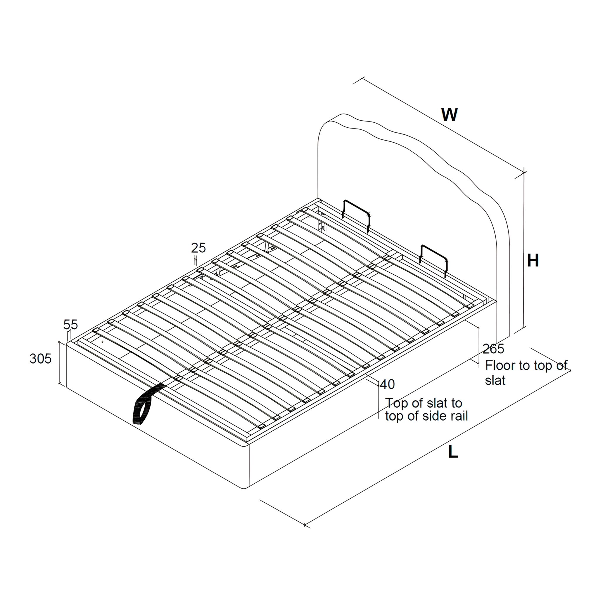 Sophia Pink Ottoman Bed Frame