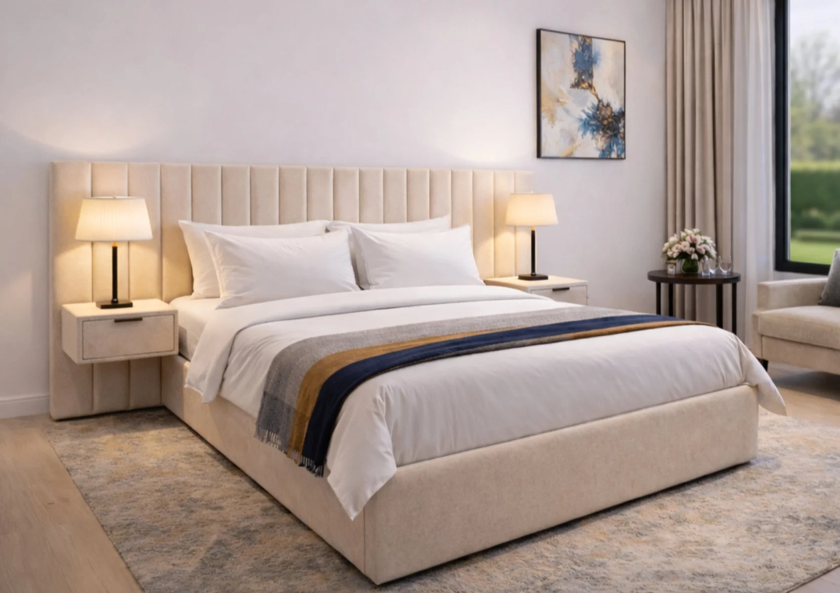Serenity Upholstered Ottoman Hotel Bed Frame
