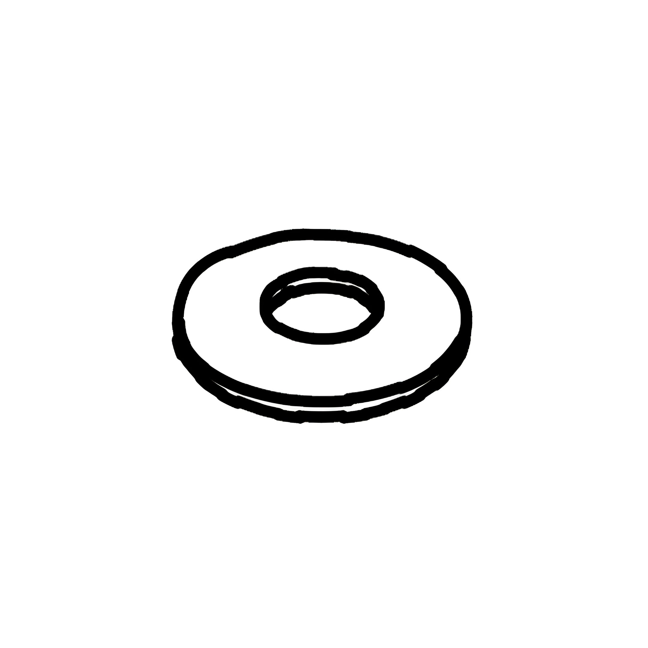 T - Flat Washer BLK