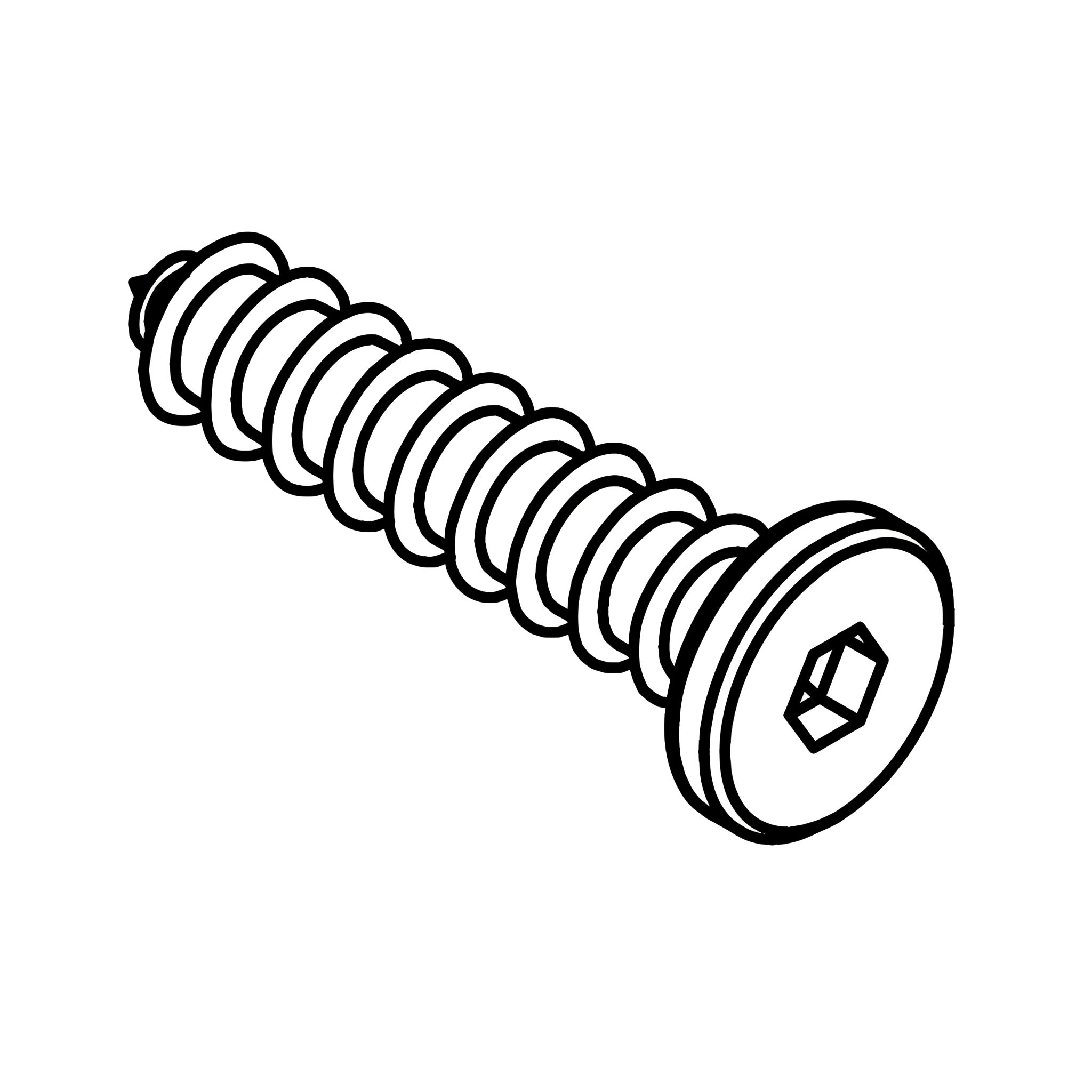B - JCBC W SCREW (M7 X 32MM) for Underbed