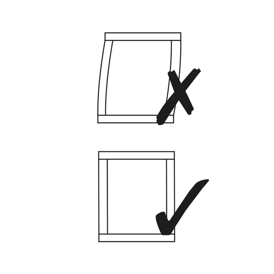 Squared bed