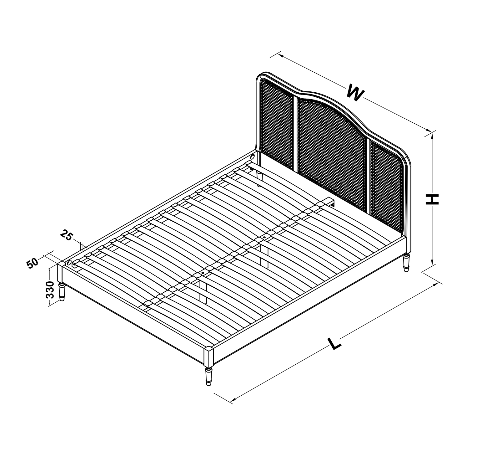 Signature French Rattan Bed Frame