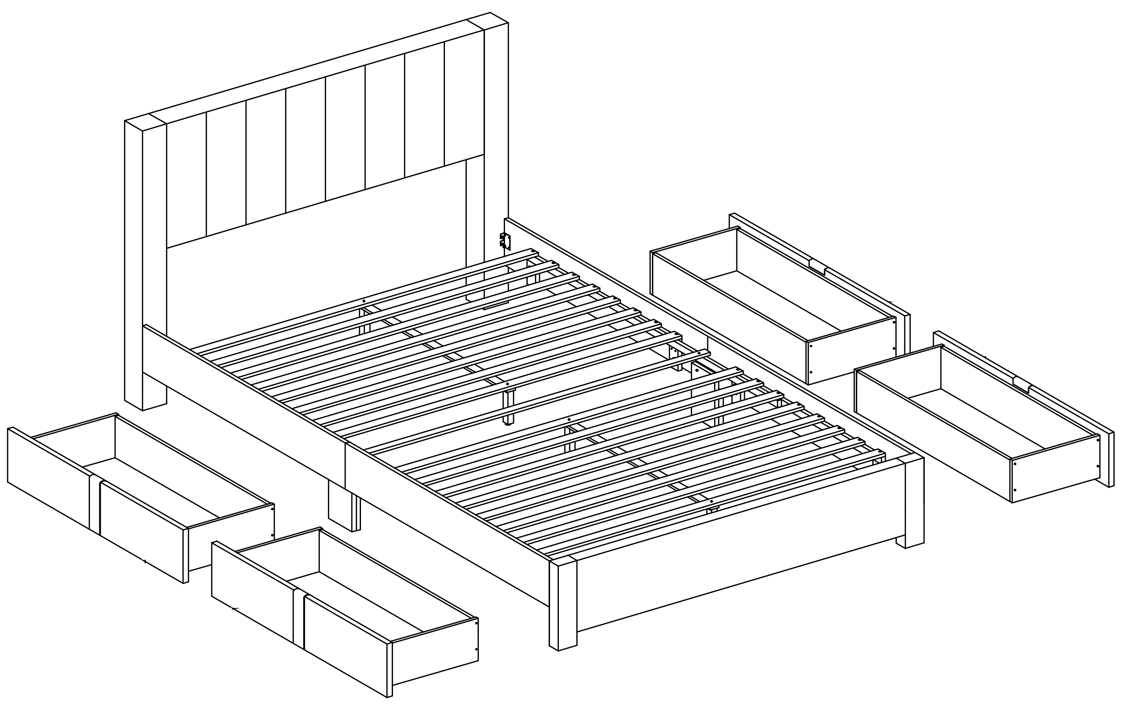Mayfair 4 Drawer Upholstered Bed Frame