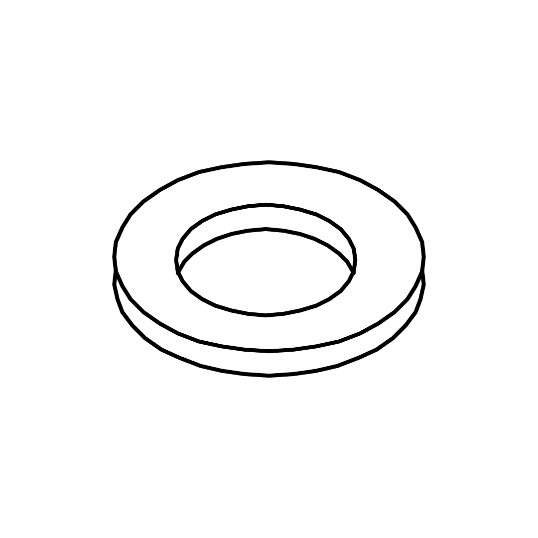 I - M8 Flat Washer (Black) 