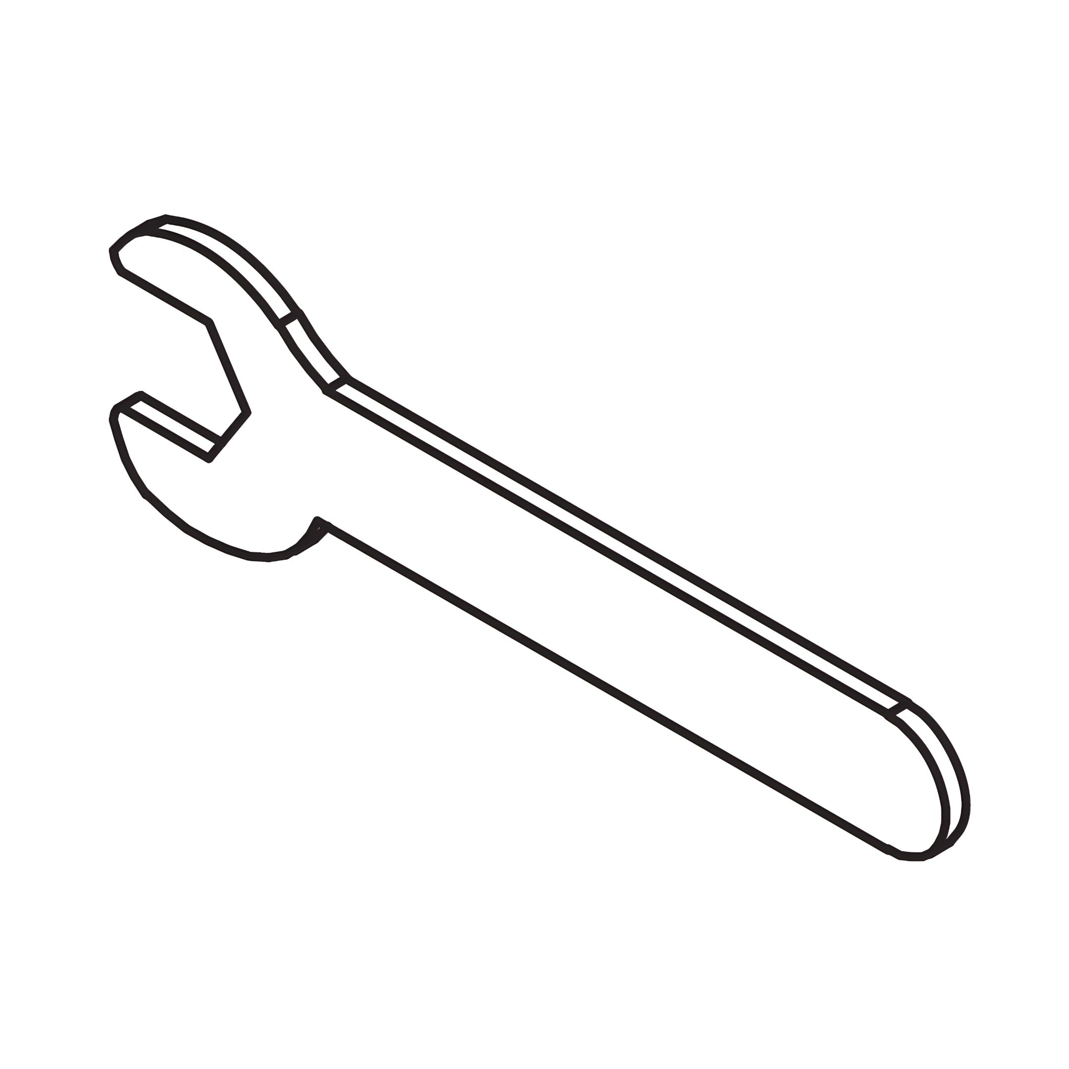 N - Spanner for flanged M8 lock-nuts