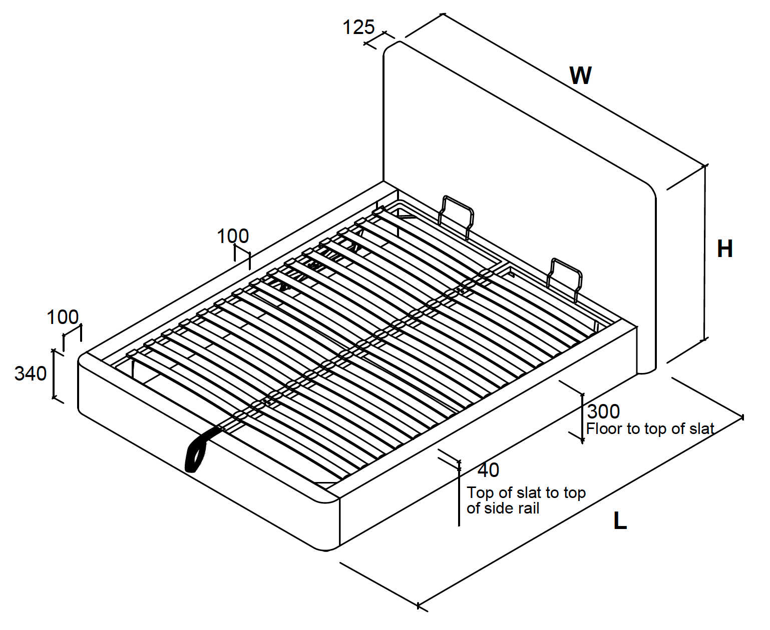 Aurella Ottoman Bed Frame