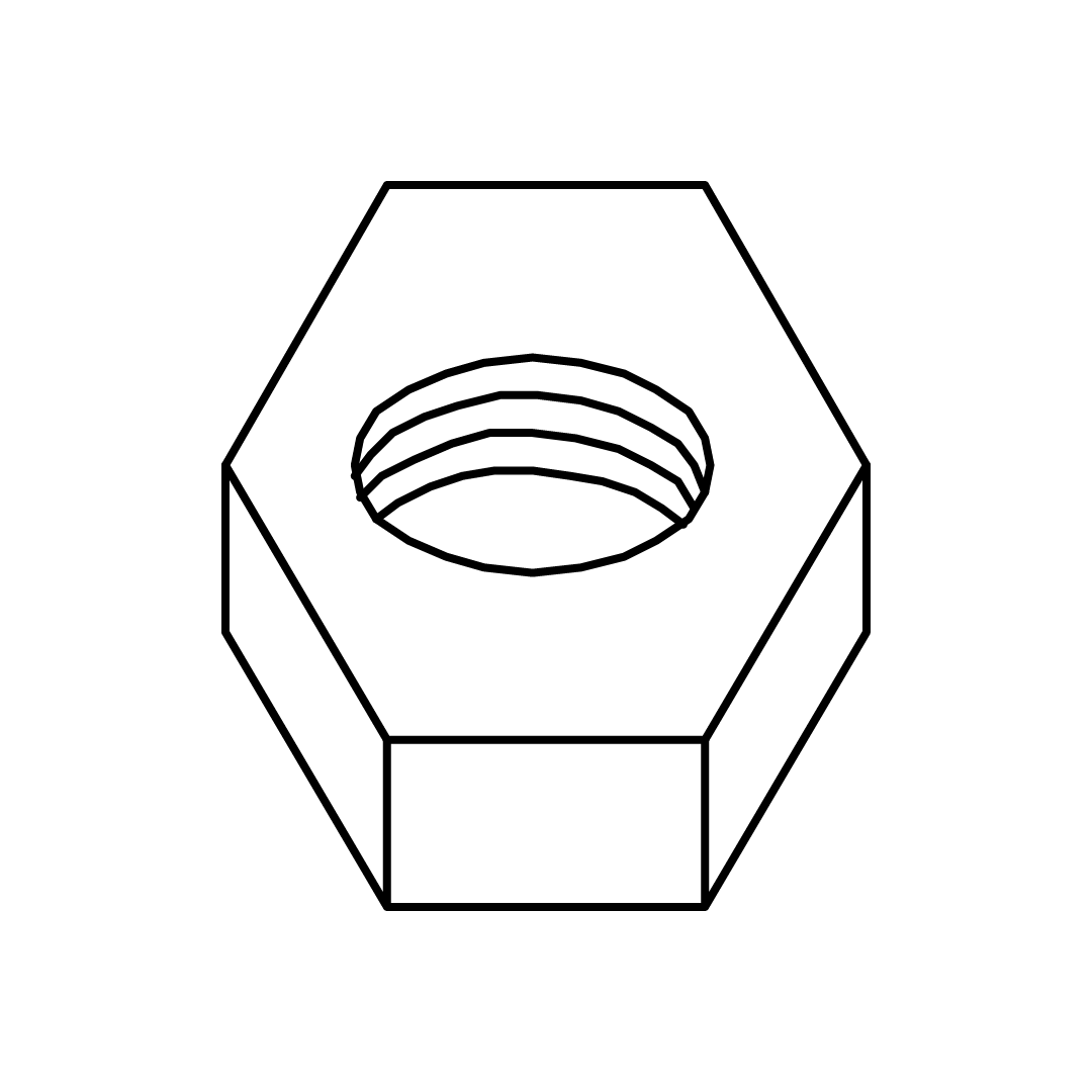 G - M6 Hex Nut (Black) 