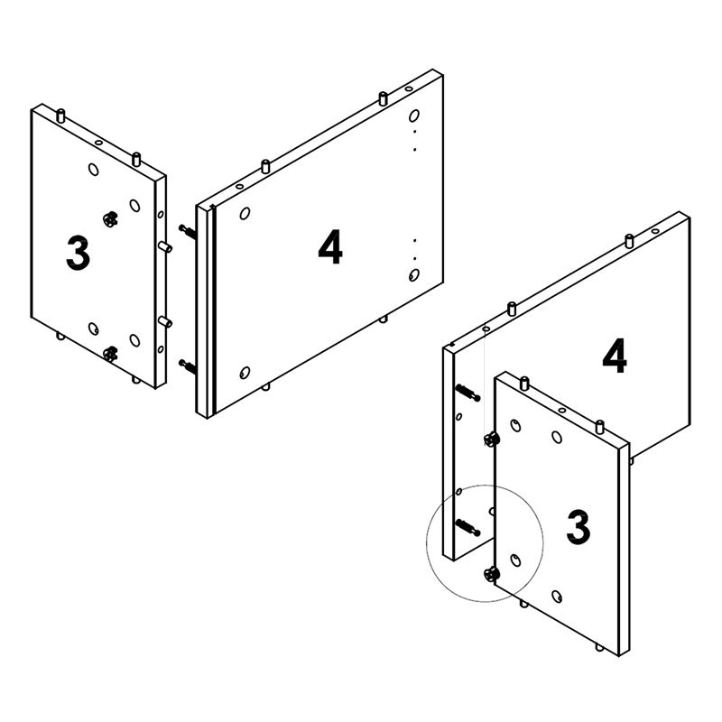 Attach Side Panels to Door Support Panel