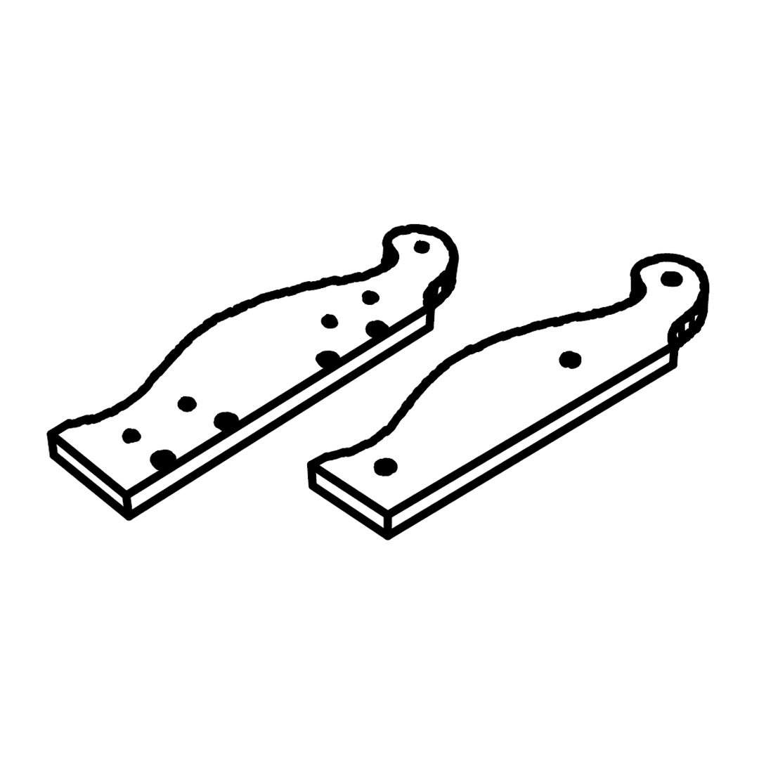 4 - Footboard Wood Post (L/R)
