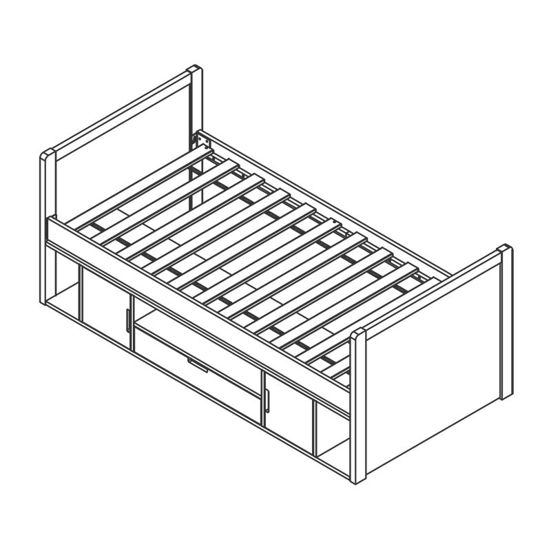 assembled bed