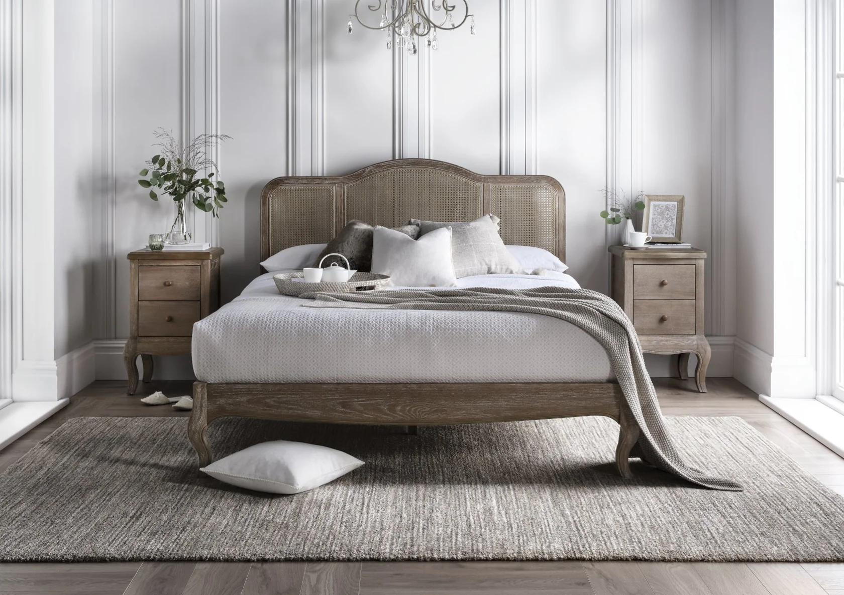 Classic French Rattan Bed Frame