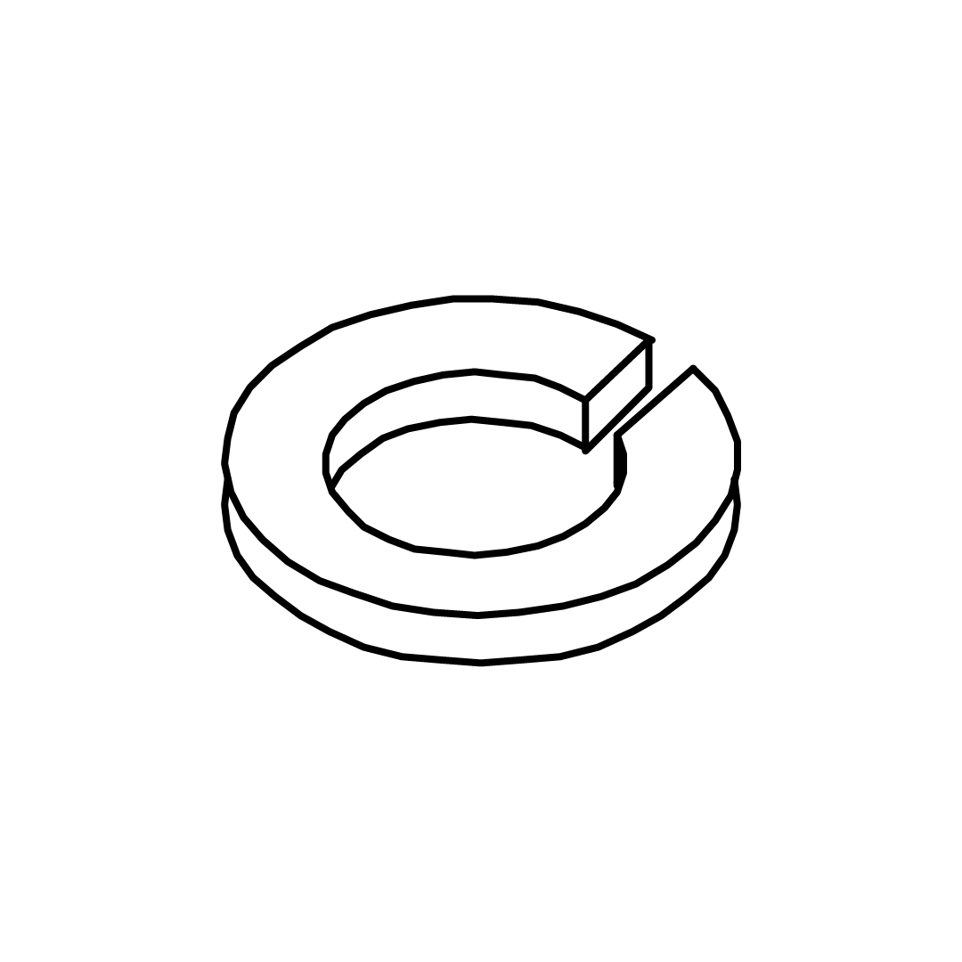 E - M6 Spring Washer (Black)