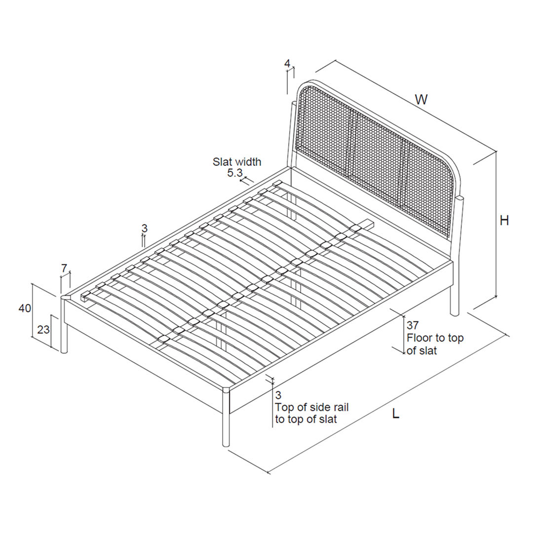 Colmar Rattan LFE Wooden Bed Frame