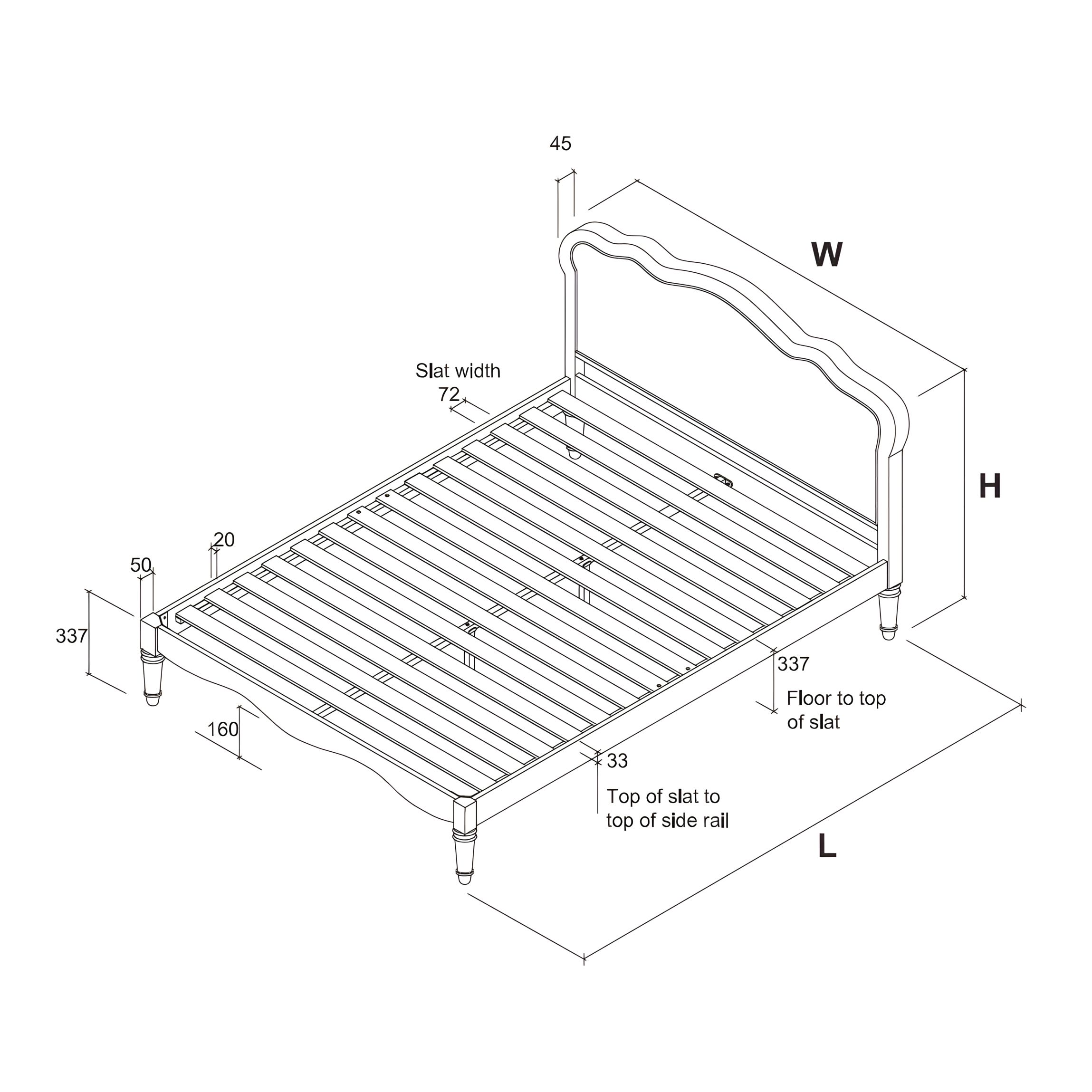 Matilda Upholstered Oak Bed Frame