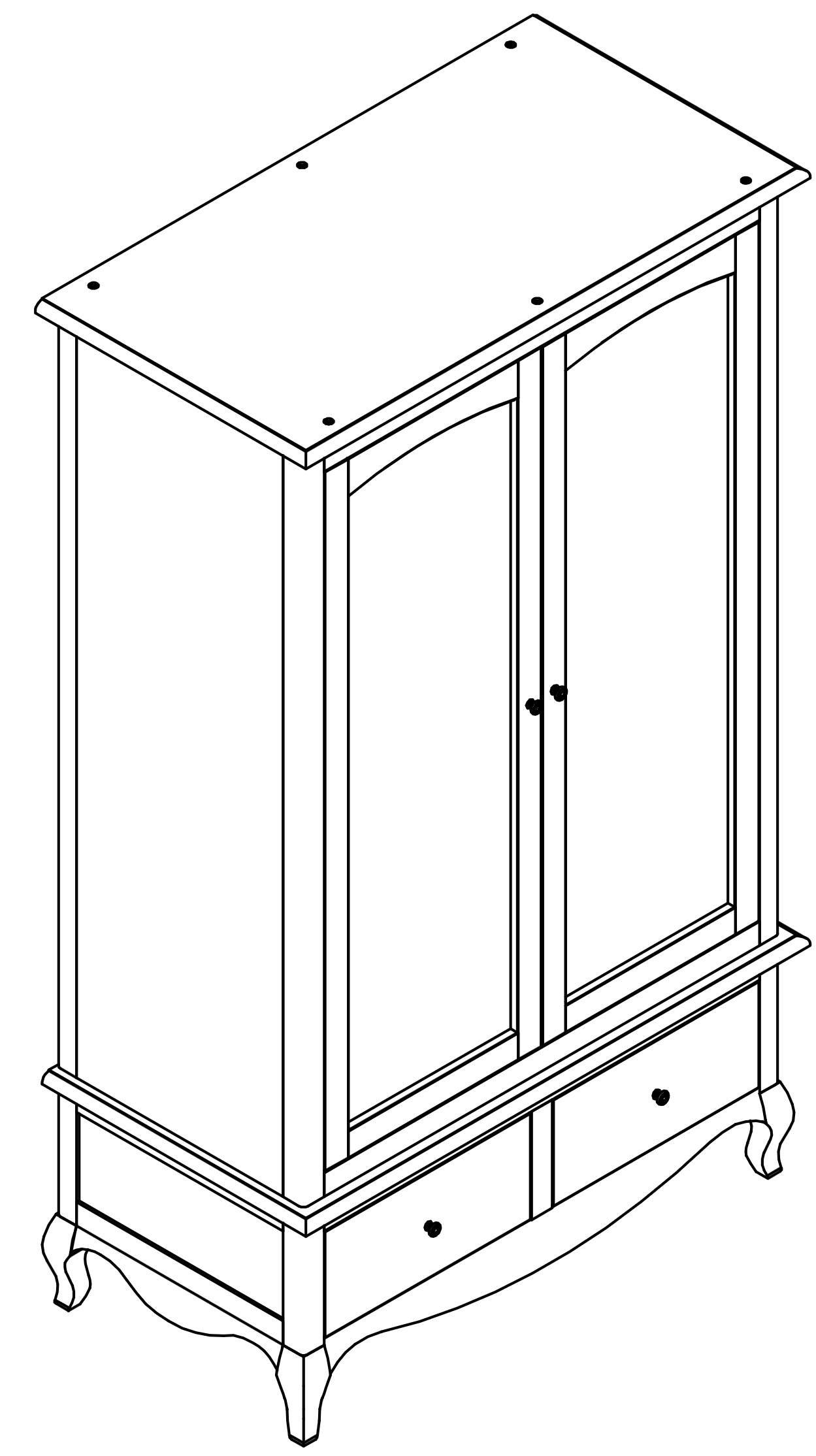 Loire Weathered Oak Wardrobe