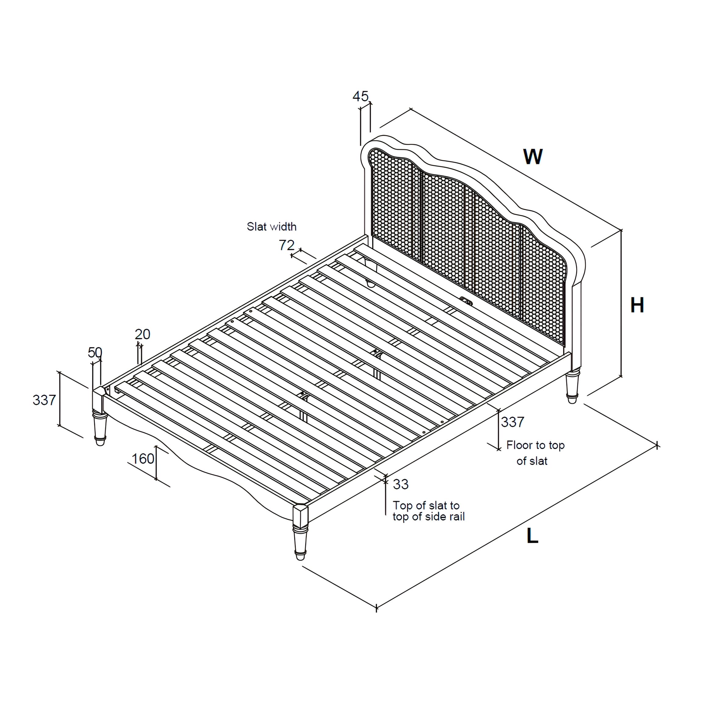 Matilda Rattan Bed Frame